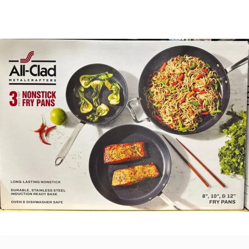 All-Clad Hard-Anodized Fry Pan 3-piece Set